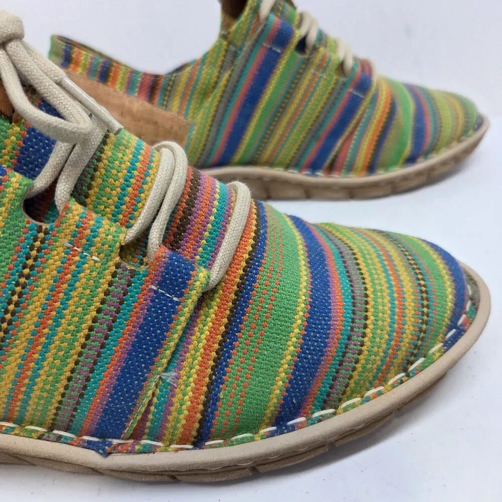 Tony Lama RACEY Multicolored Serape Womens Casual Shoes Size US 8 EUR 38 VGC